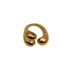 Anello Sfere Chunky in Acciaio Gold - WJ Gioielli