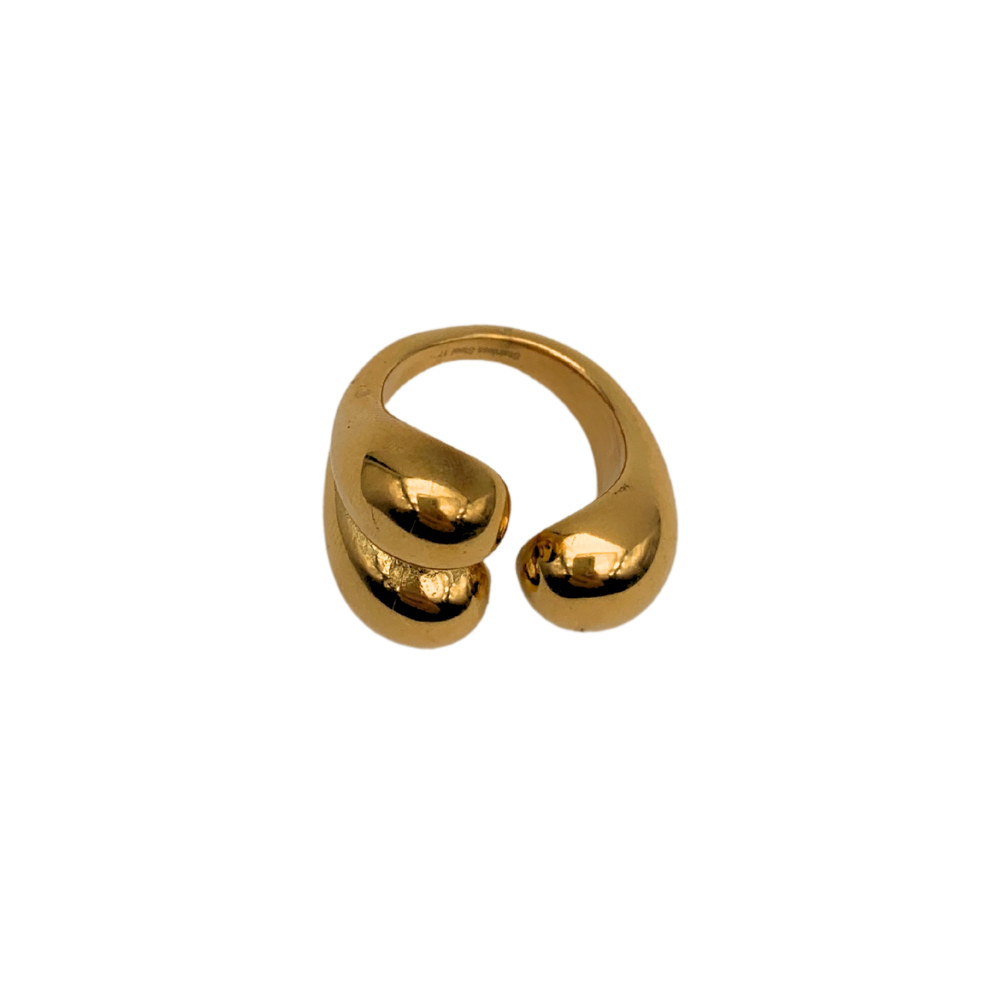 Anello Sfere Chunky in Acciaio Gold - WJ Gioielli