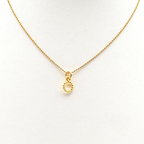Collana Ciondolo Tondo Bubble Mini in Argento Gold