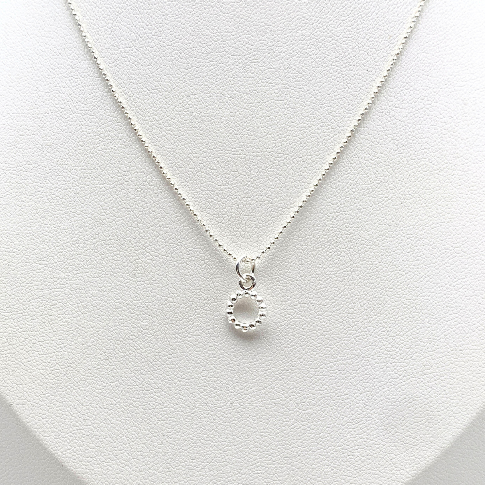 Collana Ciondolo Tondo Bubble Mini in Argento Silver