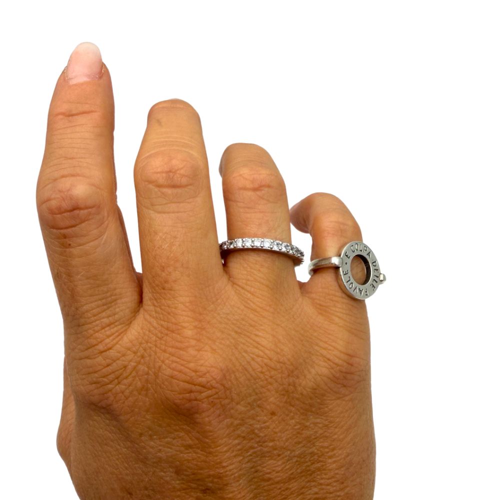 Anello Veretta Zirconia in Argento 925 Silver