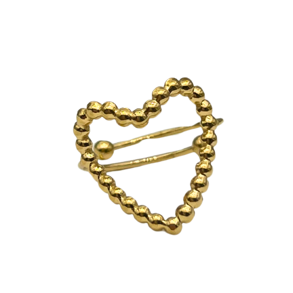 Anello Wanderlust Heart in Acciaio Gold - WJ Gioielli